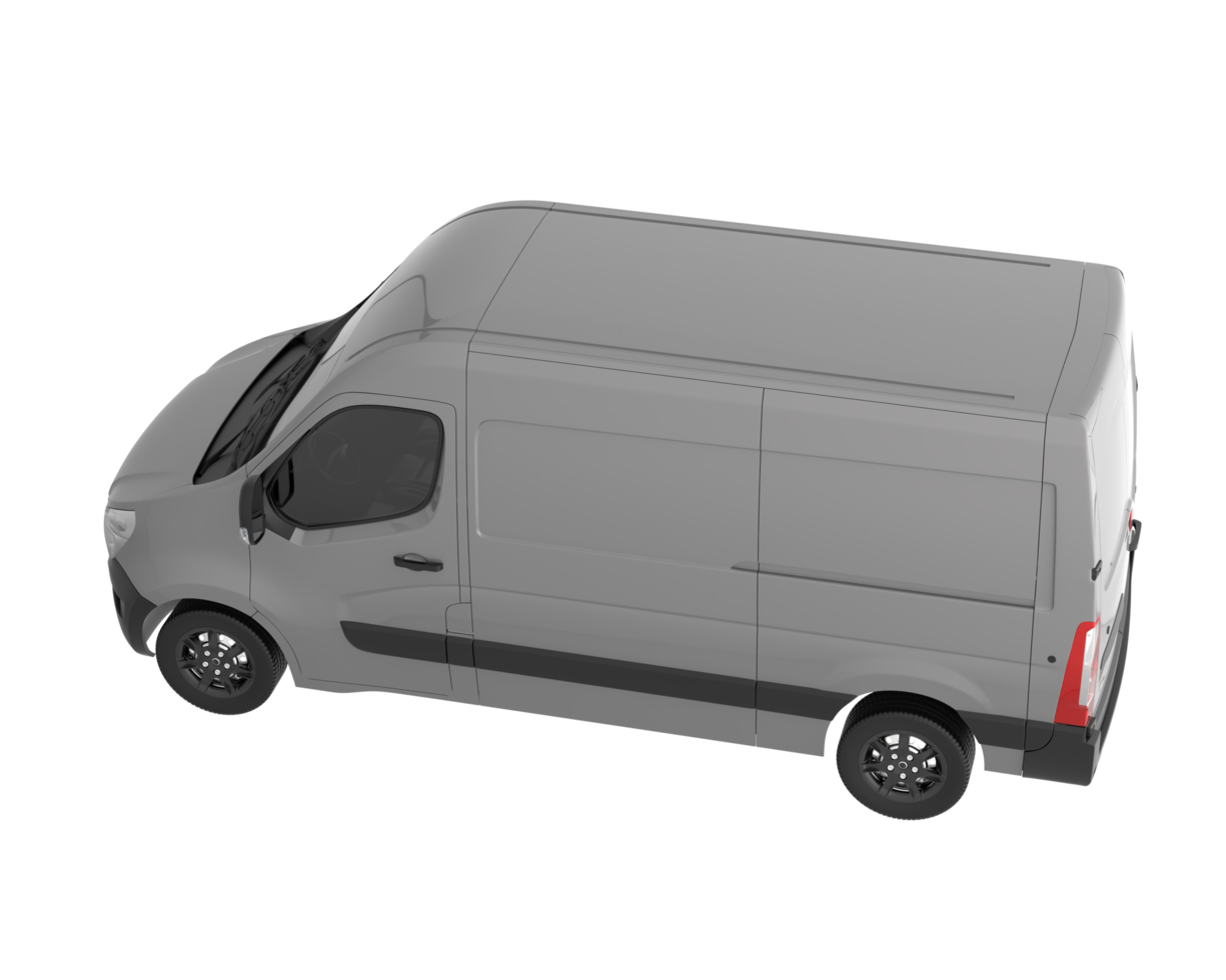 Cargo van isolated on transparent background. 3d rendering - illustration png