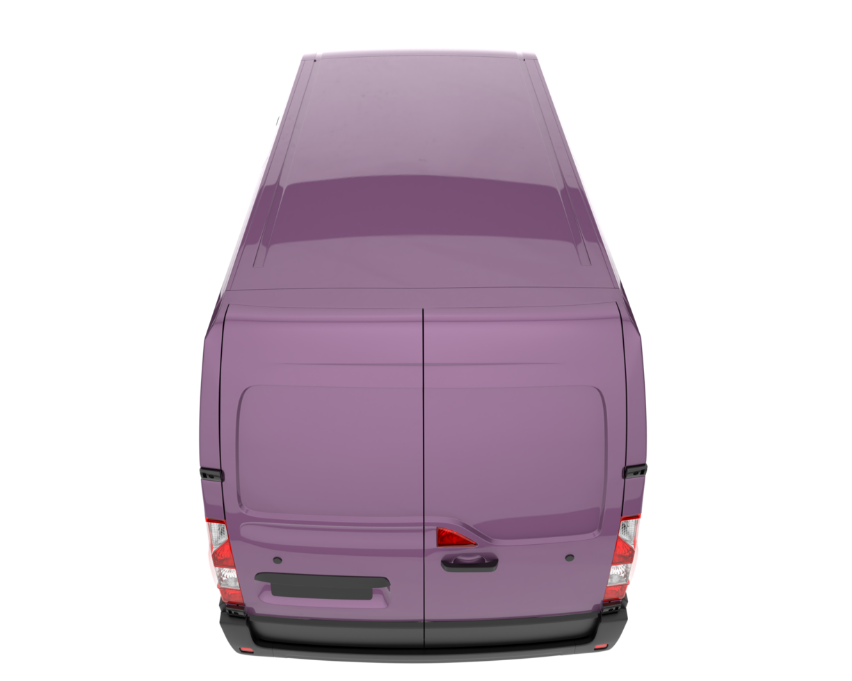 Cargo van isolated on transparent background. 3d rendering - illustration png