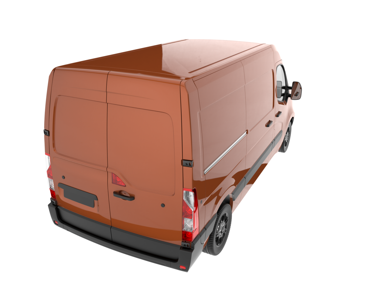 Cargo van isolated on transparent background. 3d rendering - illustration png