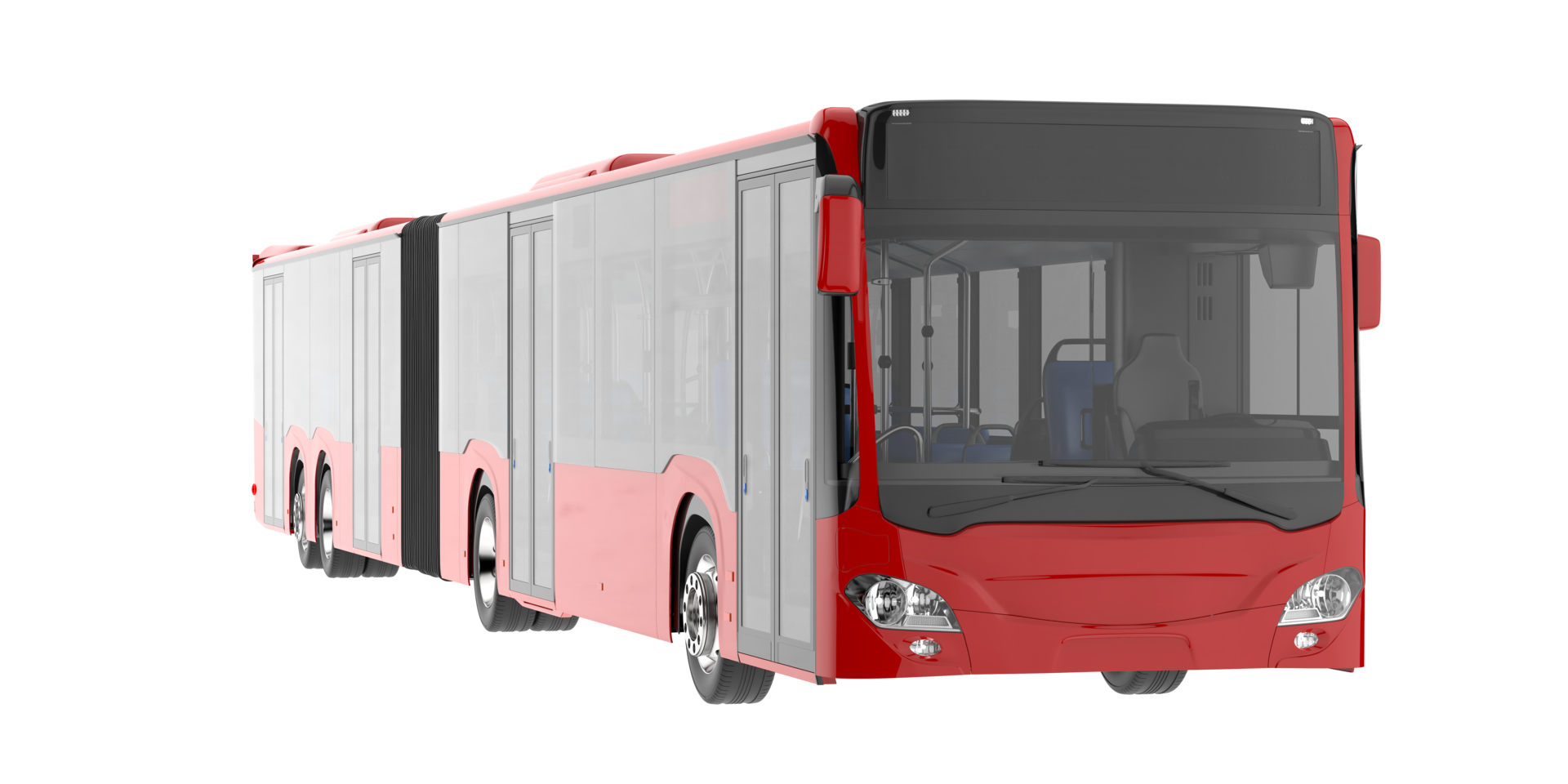 City bus isolated on transparent background. 3d rendering - illustration png
