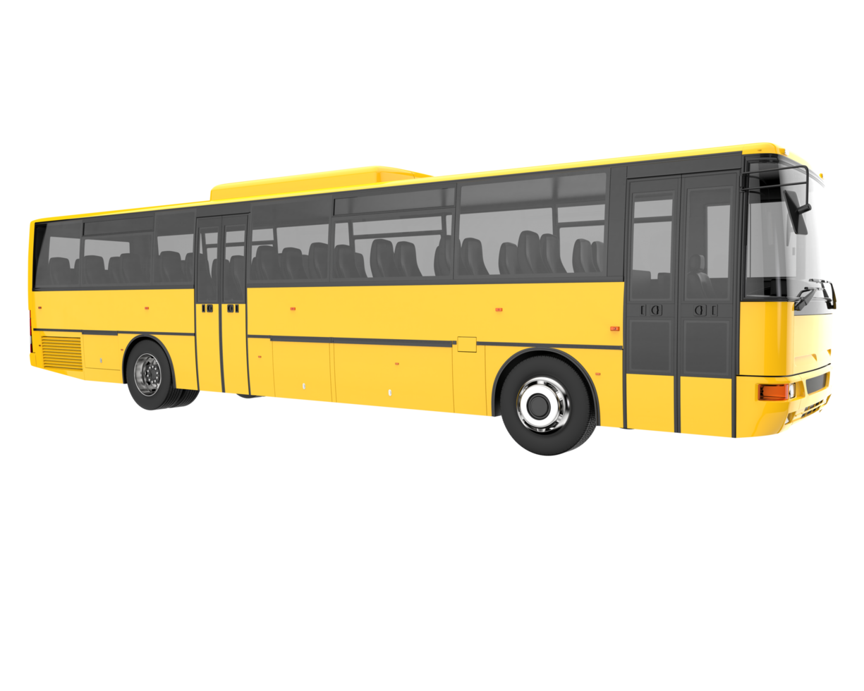 City bus isolated on transparent background. 3d rendering - illustration png