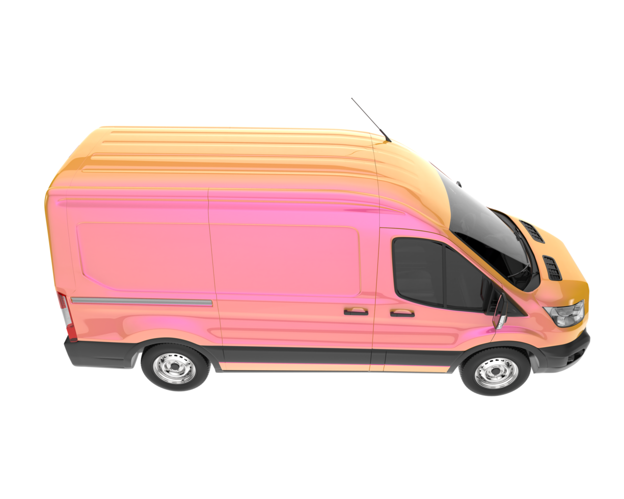 Cargo van isolated on transparent background. 3d rendering - illustration png