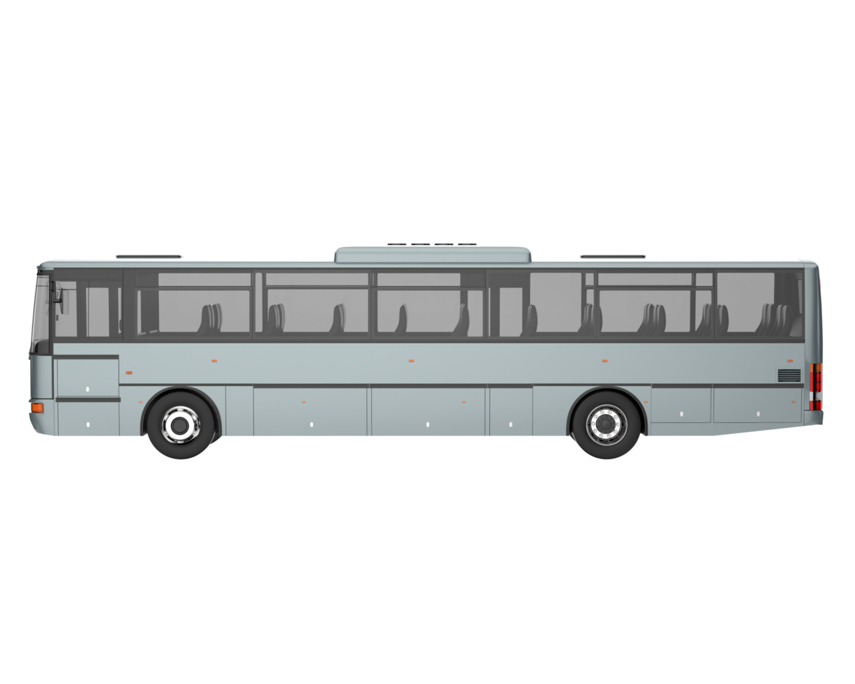 City bus isolated on transparent background. 3d rendering - illustration png