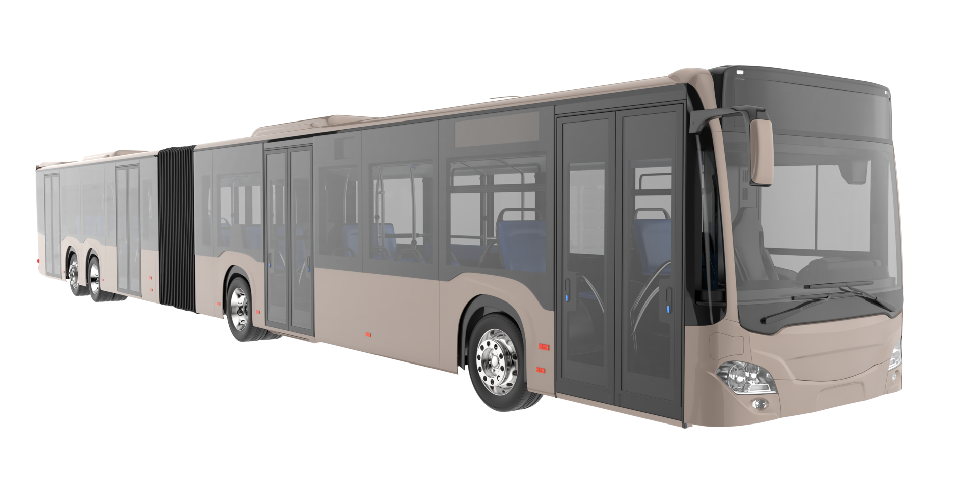 stad buss isolerat på transparent bakgrund. 3d tolkning - illustration png