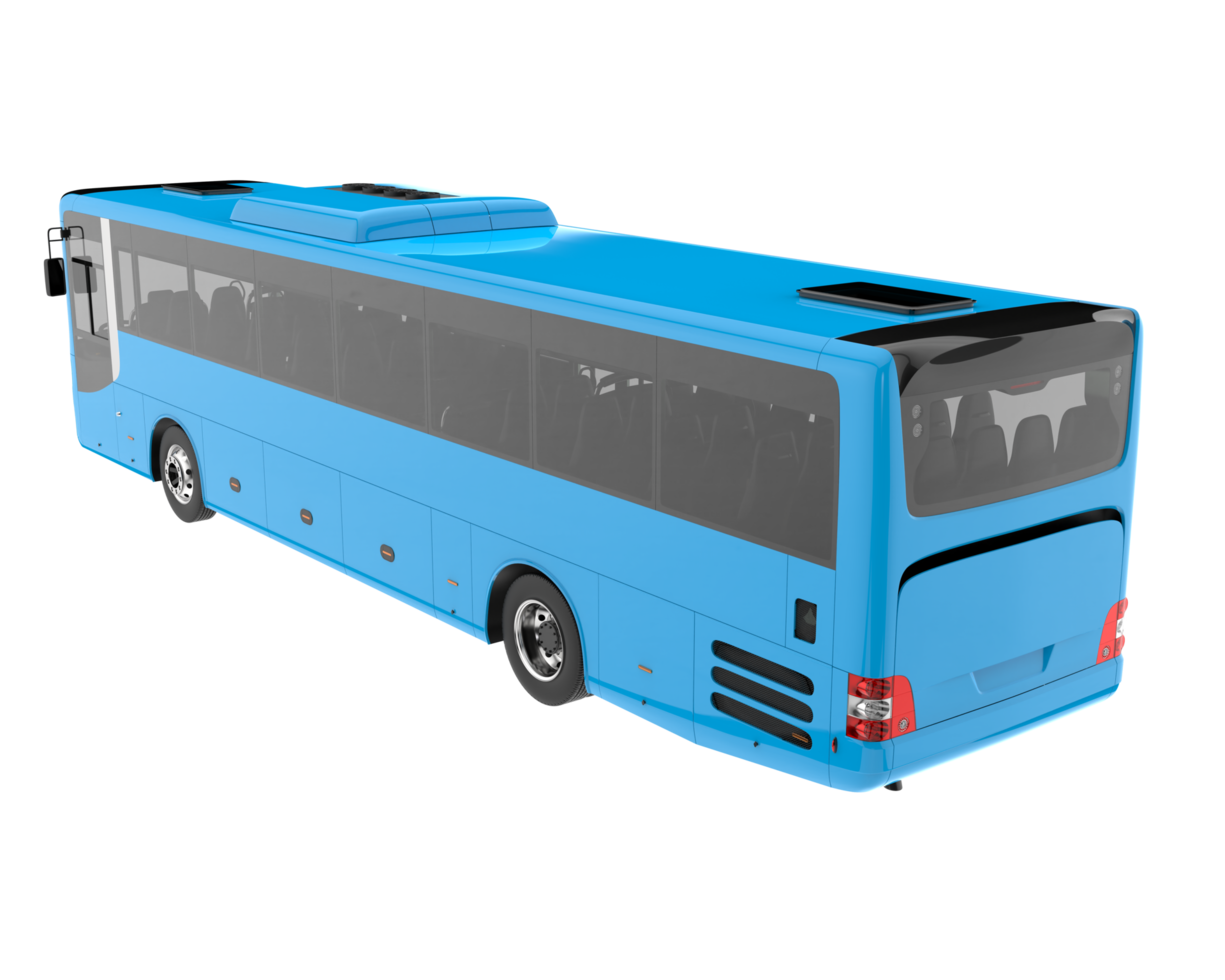 City bus isolated on transparent background. 3d rendering - illustration png