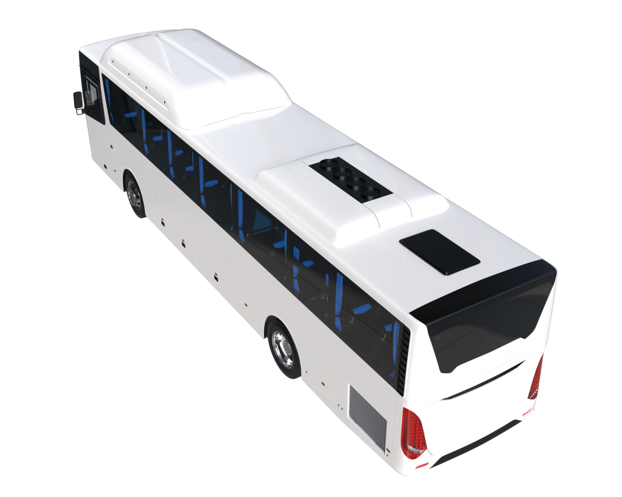 City bus isolated on transparent background. 3d rendering - illustration png