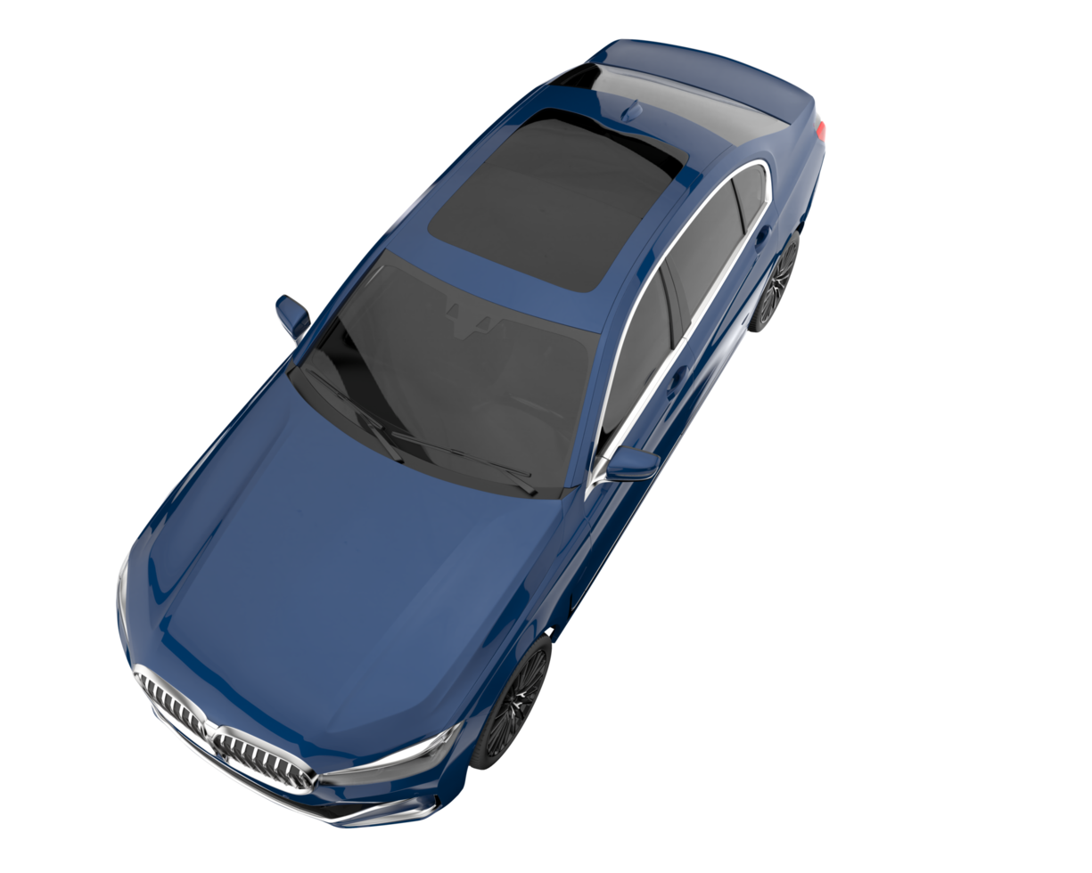 Modern car isolated on transparent background. 3d rendering - illustration png