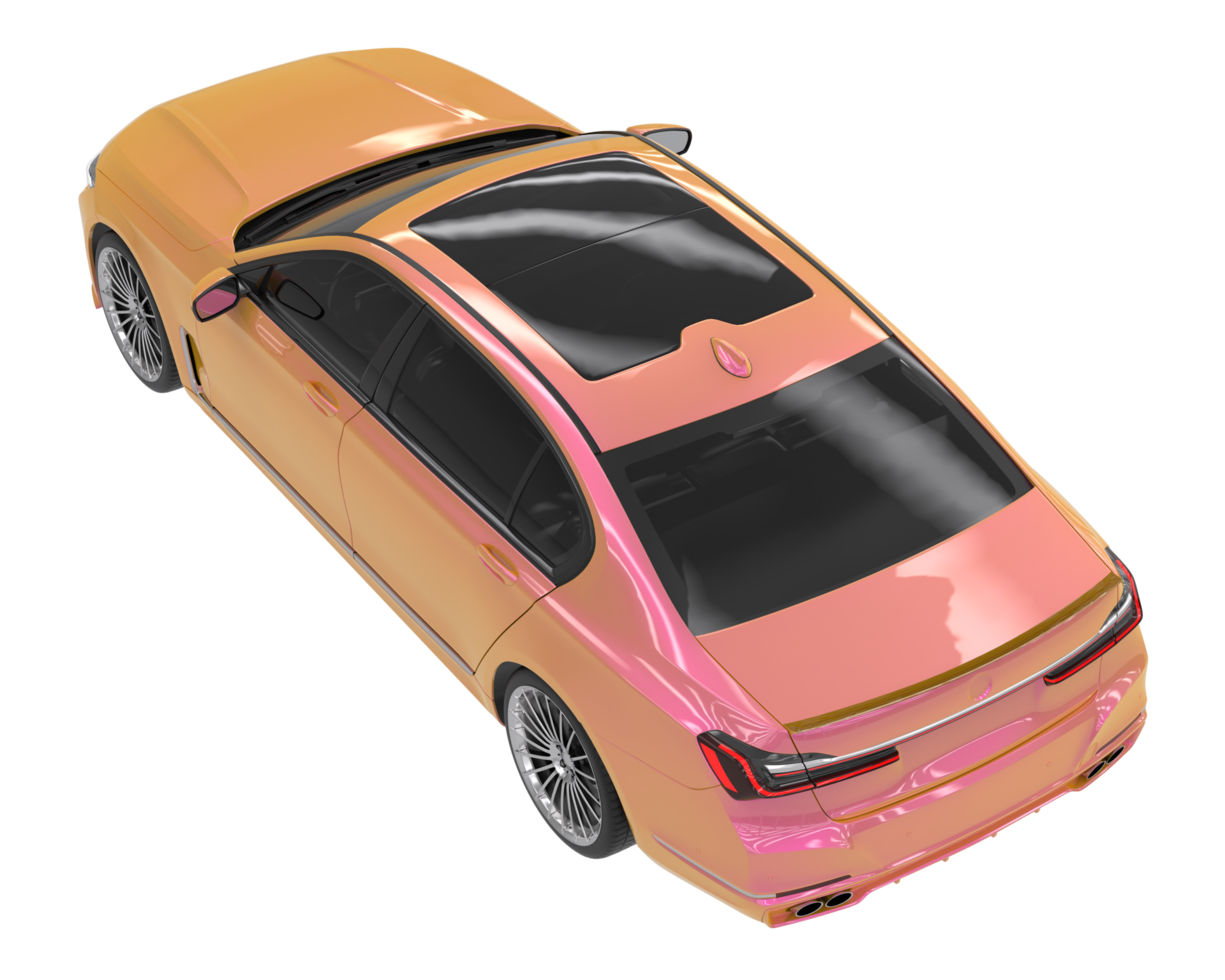 Modern car isolated on transparent background. 3d rendering - illustration png