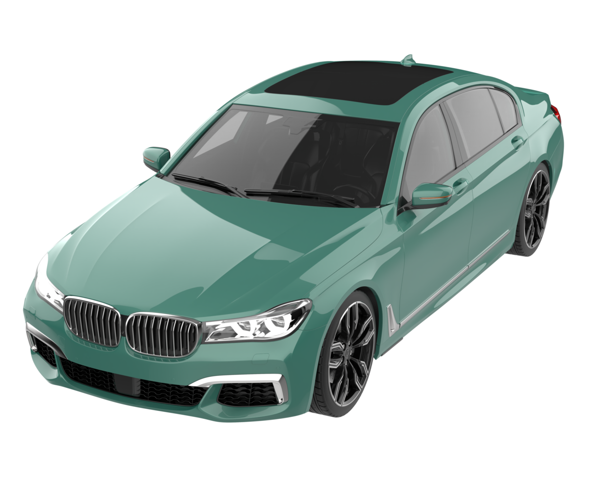 Modern car isolated on transparent background. 3d rendering - illustration png
