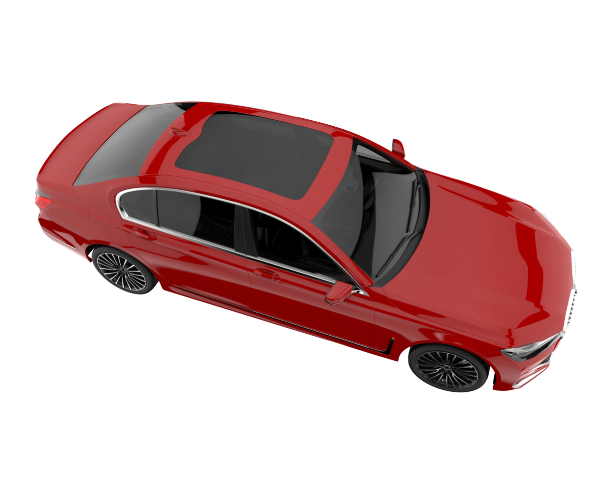 Modern car isolated on transparent background. 3d rendering - illustration png