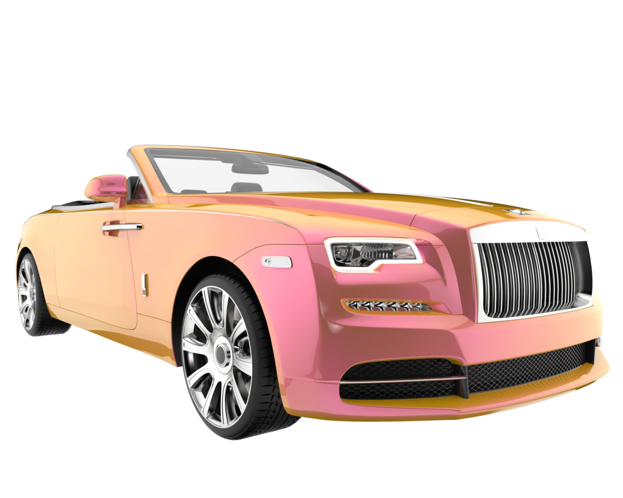 Modern car isolated on transparent background. 3d rendering - illustration png