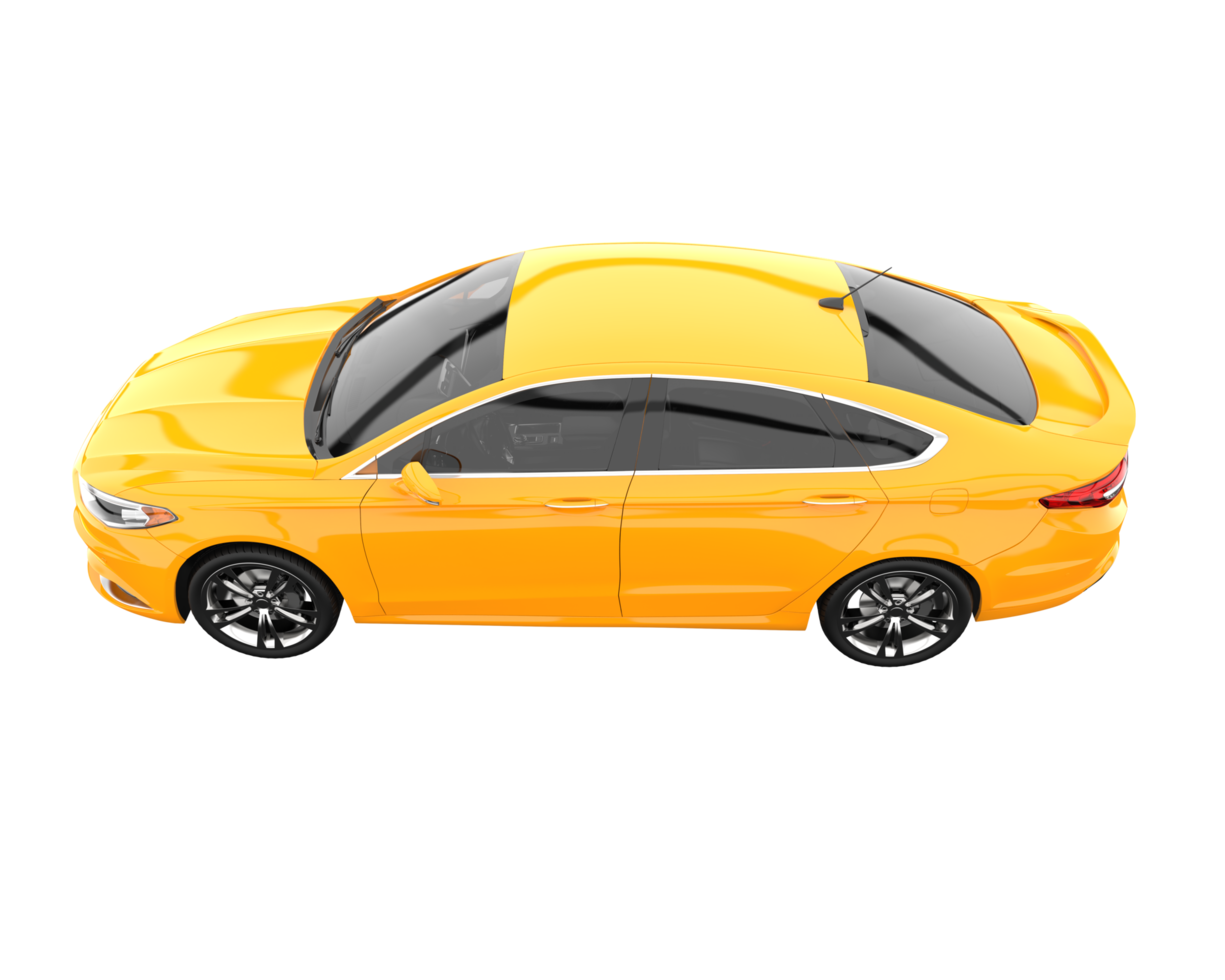 Modern car isolated on transparent background. 3d rendering - illustration png