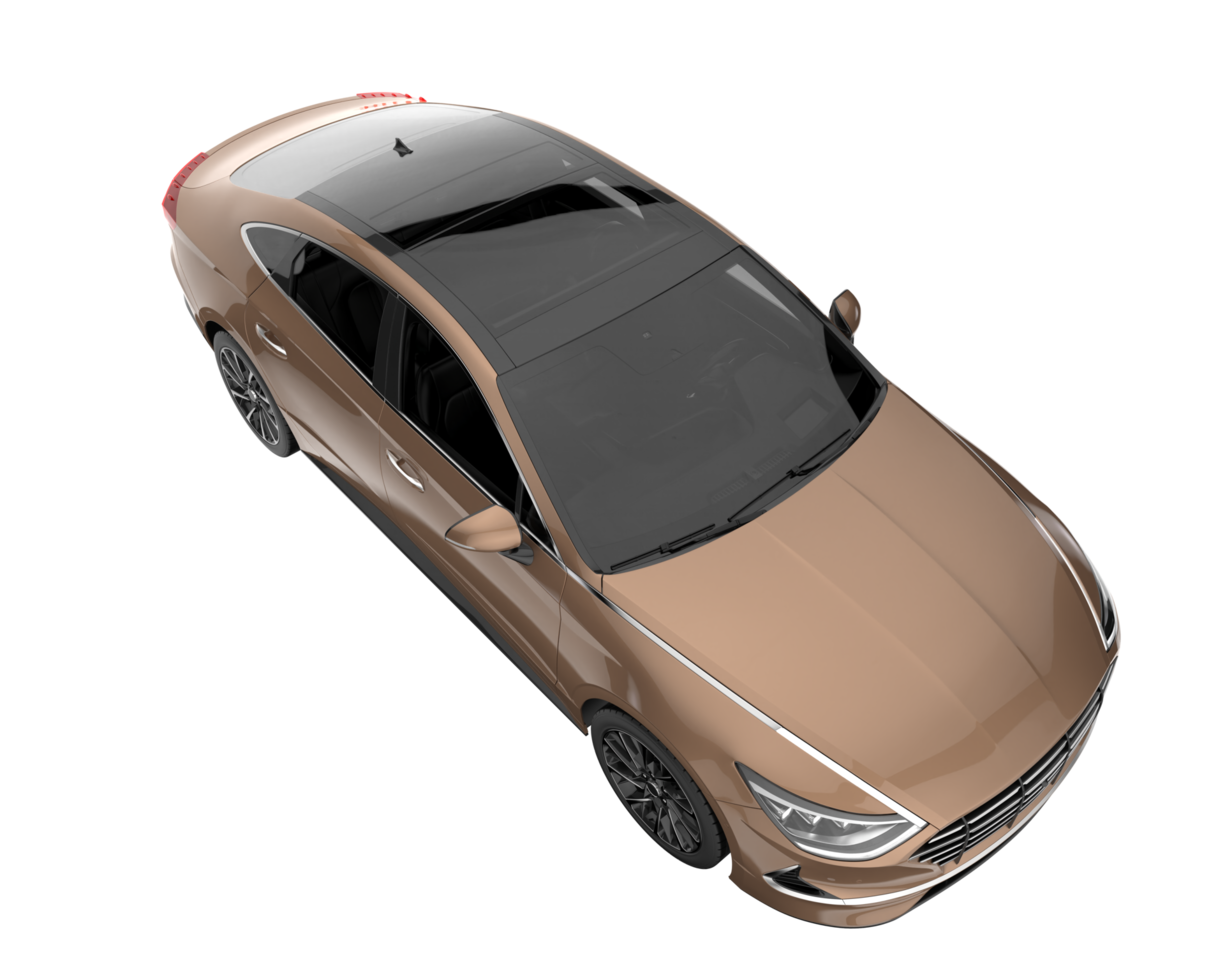 Modern car isolated on transparent background. 3d rendering - illustration png