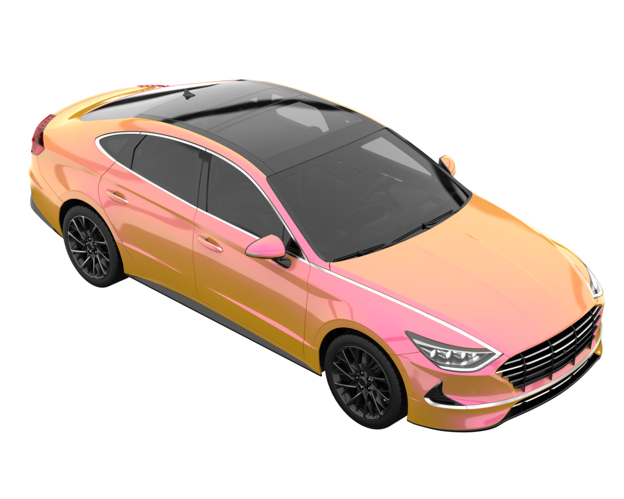Modern car isolated on transparent background. 3d rendering - illustration png