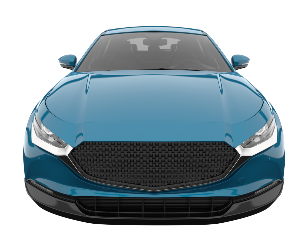 Modern car isolated on transparent background. 3d rendering - illustration png