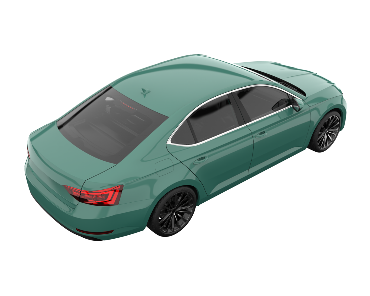 Modern car isolated on transparent background. 3d rendering - illustration png