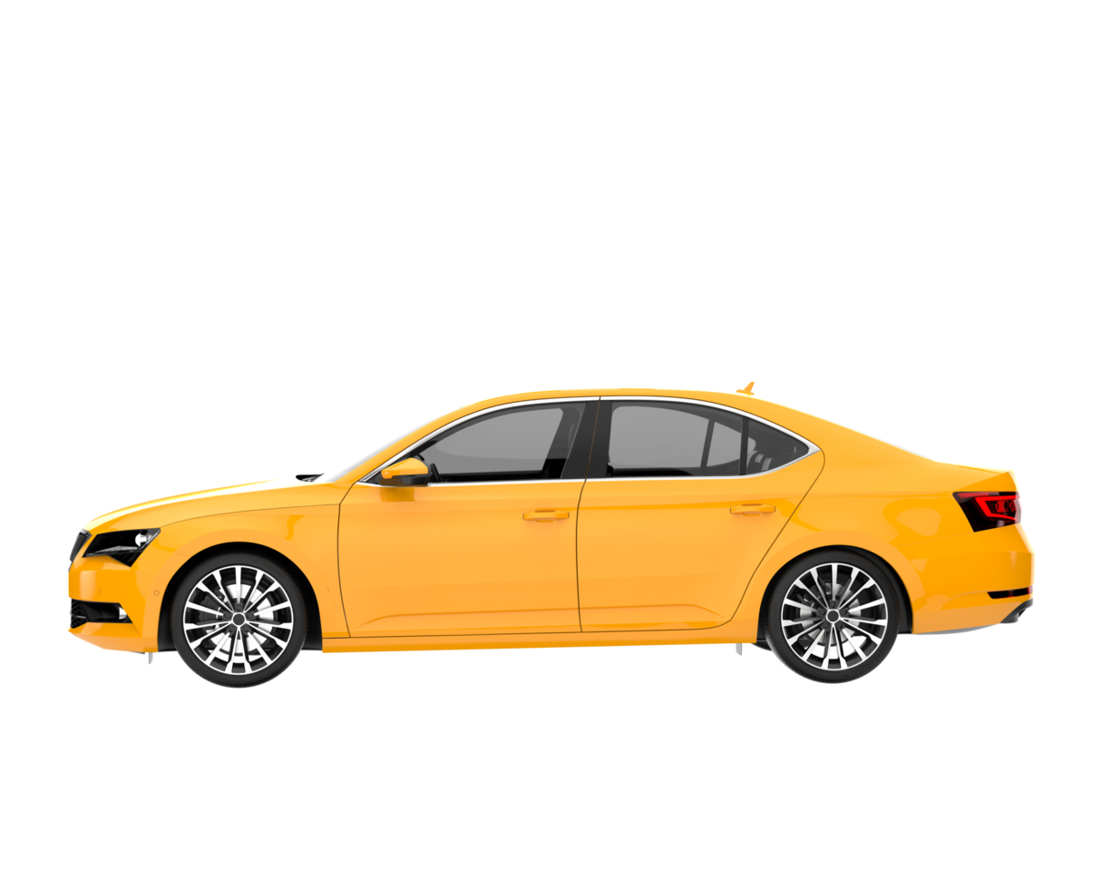 Modern car isolated on transparent background. 3d rendering - illustration png