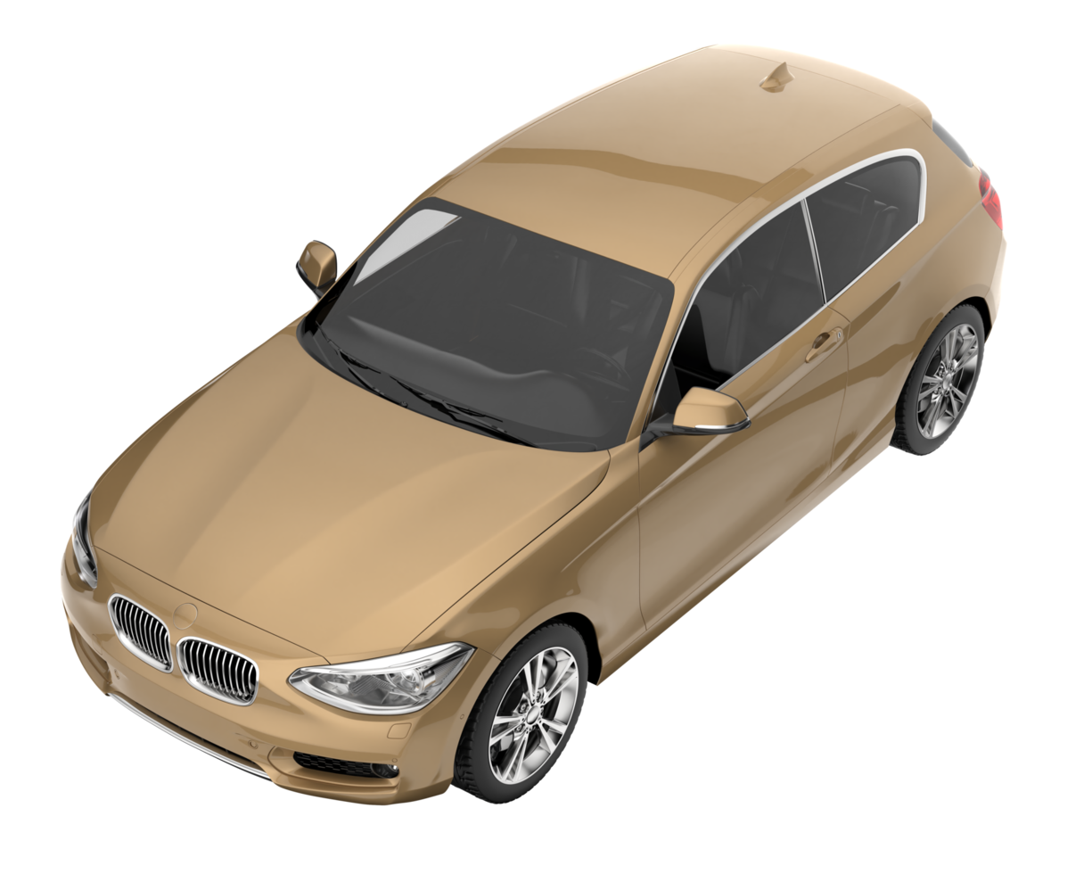 Modern car isolated on transparent background. 3d rendering - illustration png