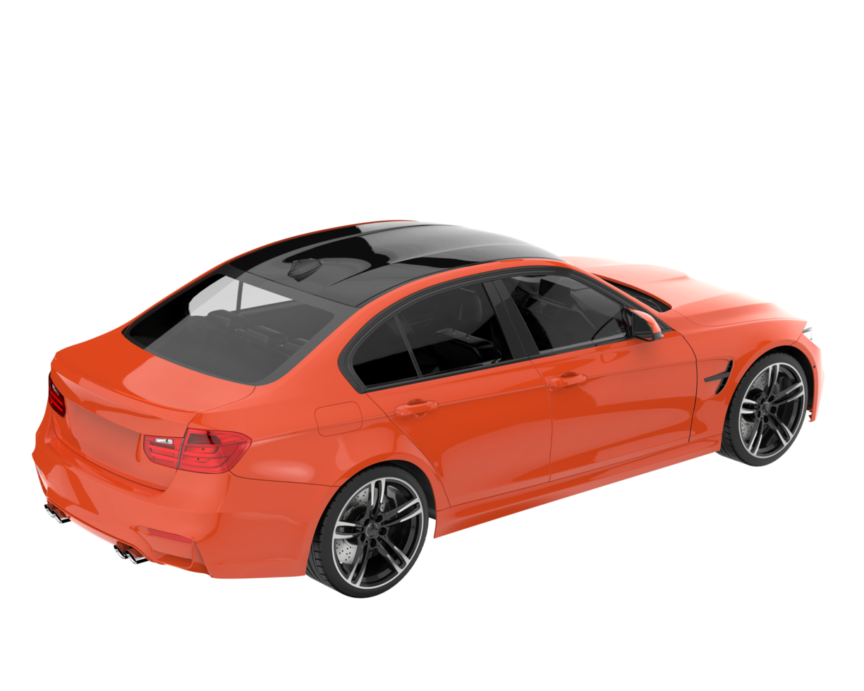 Modern car isolated on transparent background. 3d rendering - illustration png