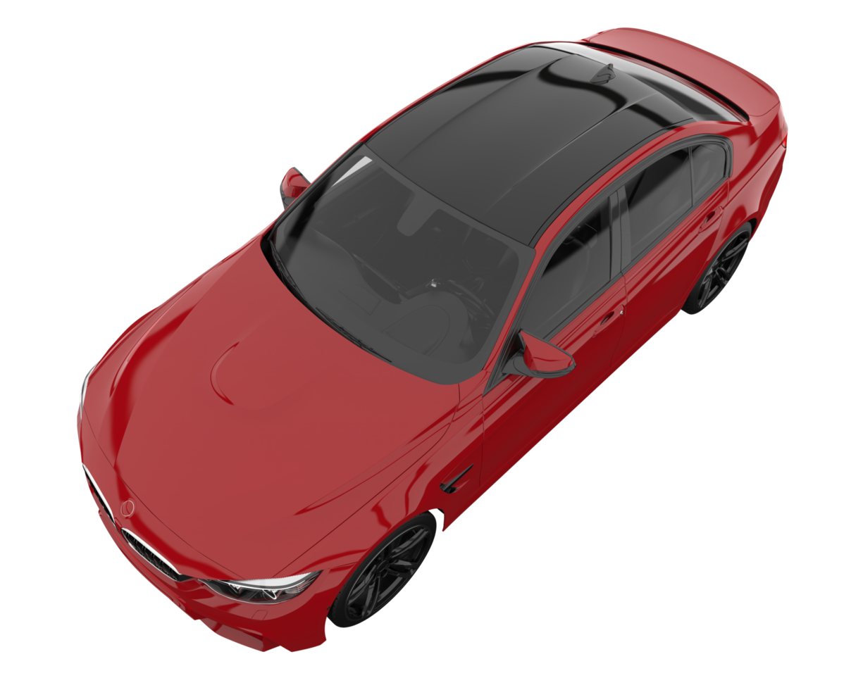 Modern car isolated on transparent background. 3d rendering - illustration png
