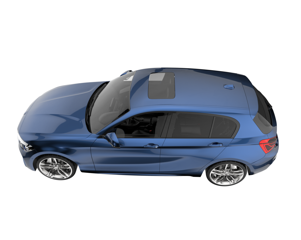 Modern car isolated on transparent background. 3d rendering - illustration png