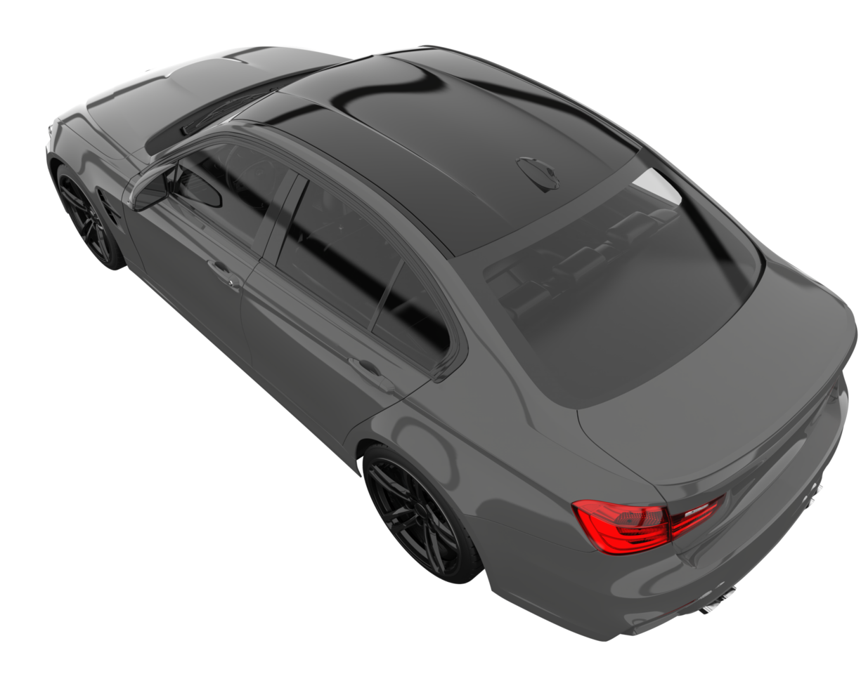 Modern car isolated on transparent background. 3d rendering - illustration png