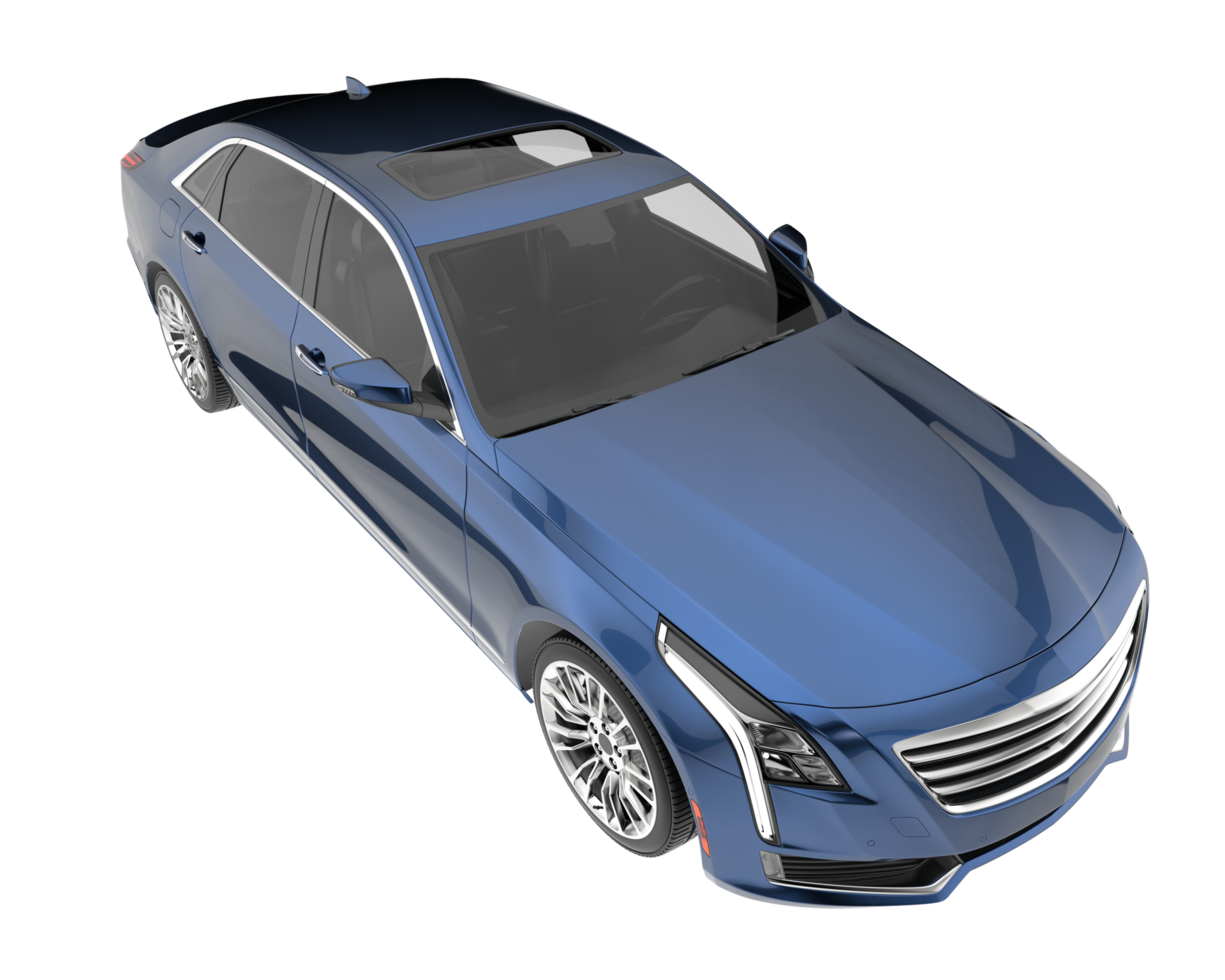 Modern car isolated on transparent background. 3d rendering - illustration png