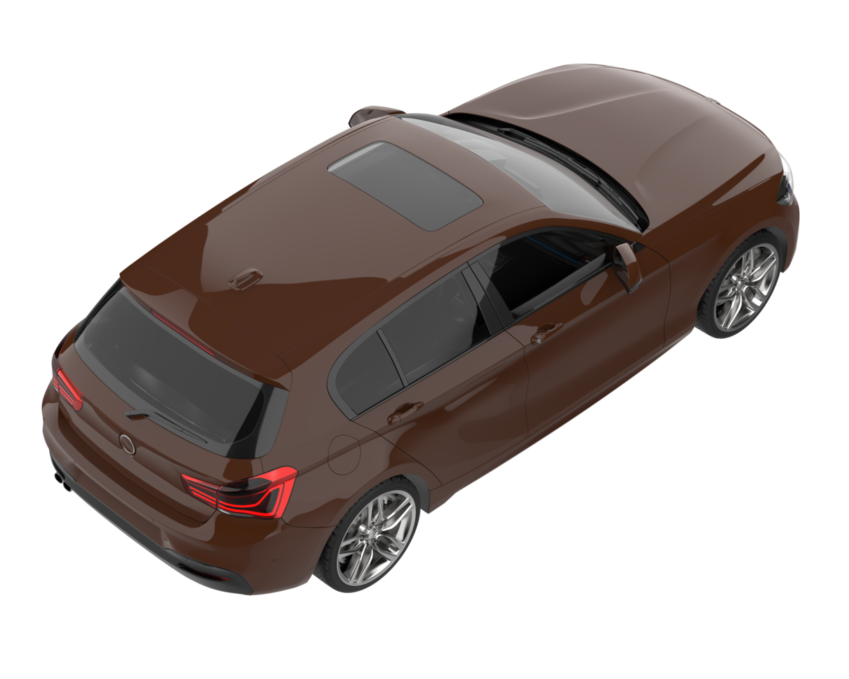 Modern car isolated on transparent background. 3d rendering - illustration png