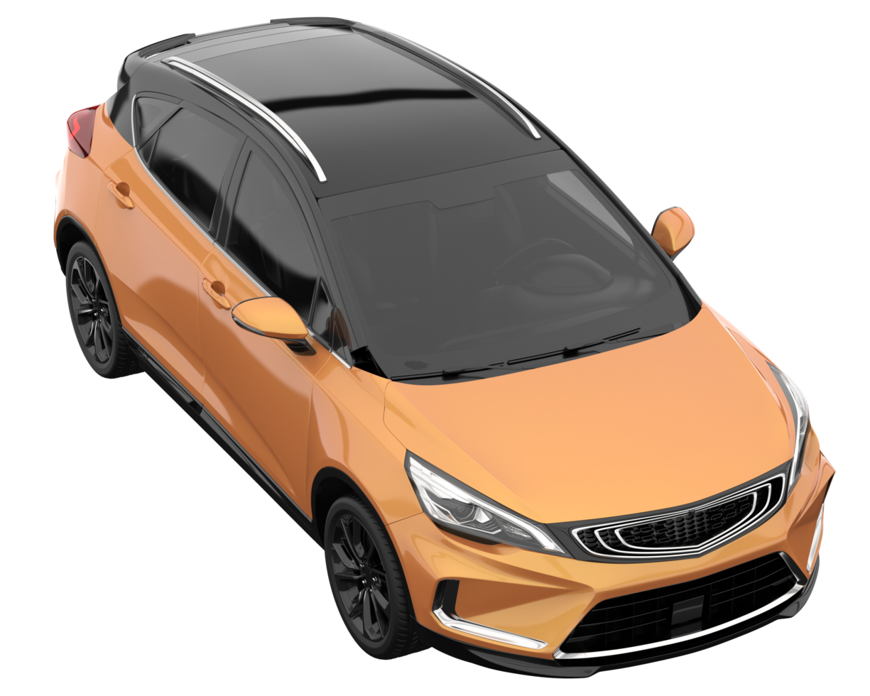 Modern car isolated on transparent background. 3d rendering - illustration png