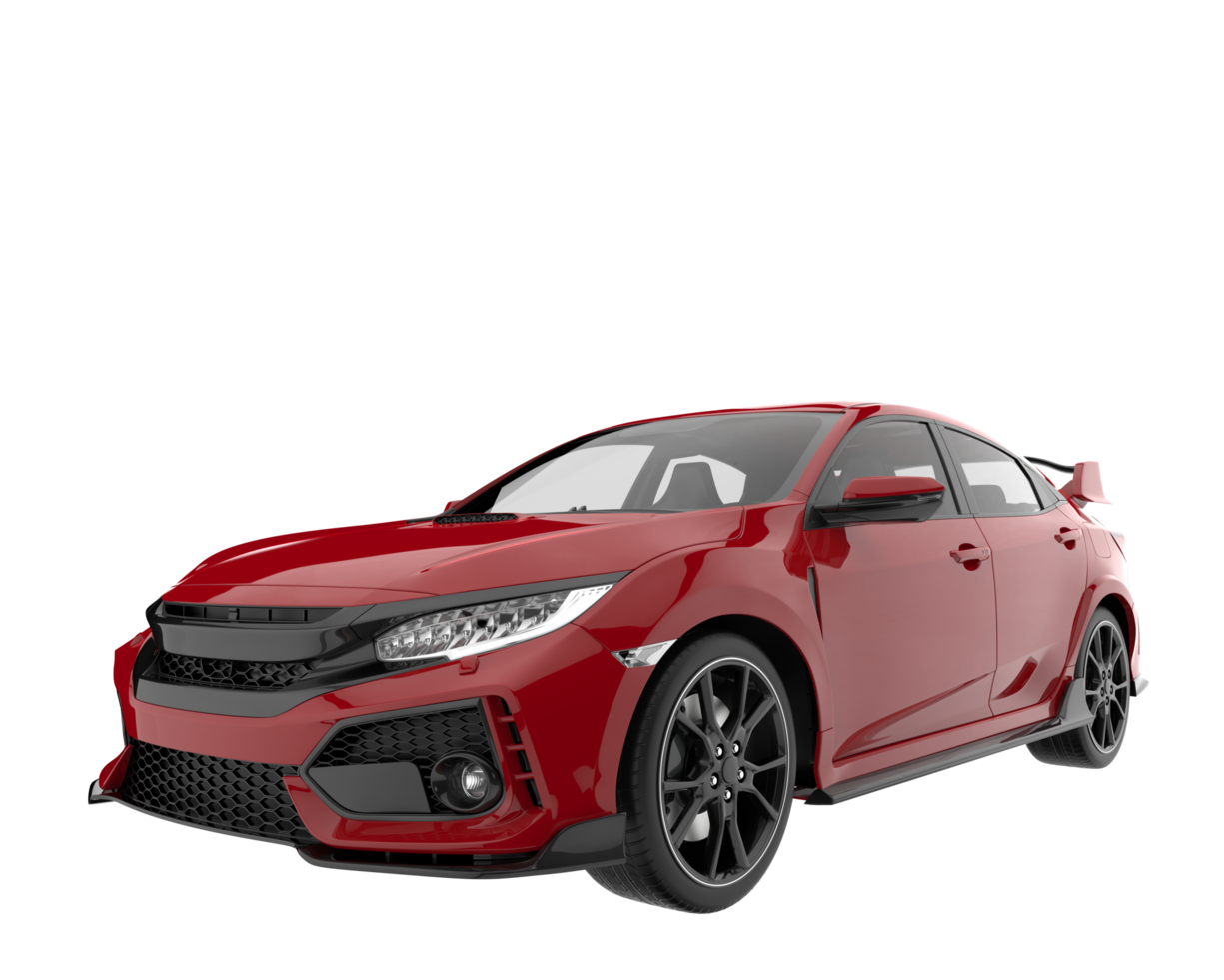 Modern car isolated on transparent background. 3d rendering - illustration png