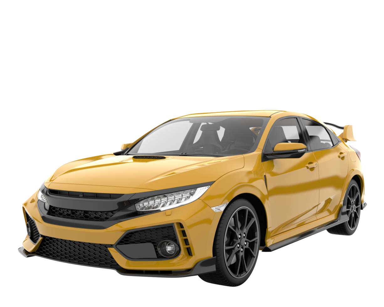 Modern car isolated on transparent background. 3d rendering - illustration png