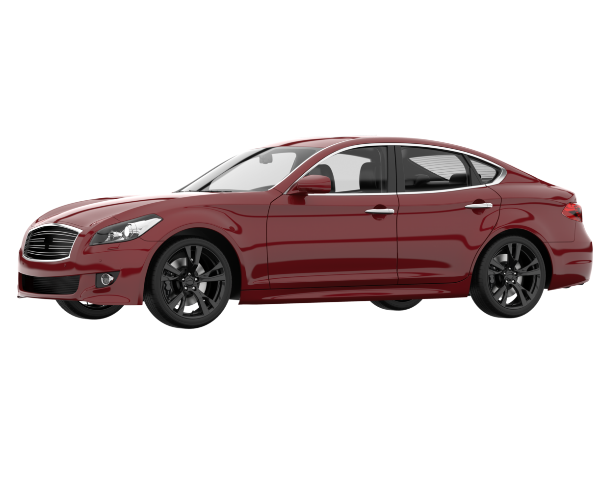 Modern car isolated on transparent background. 3d rendering - illustration png