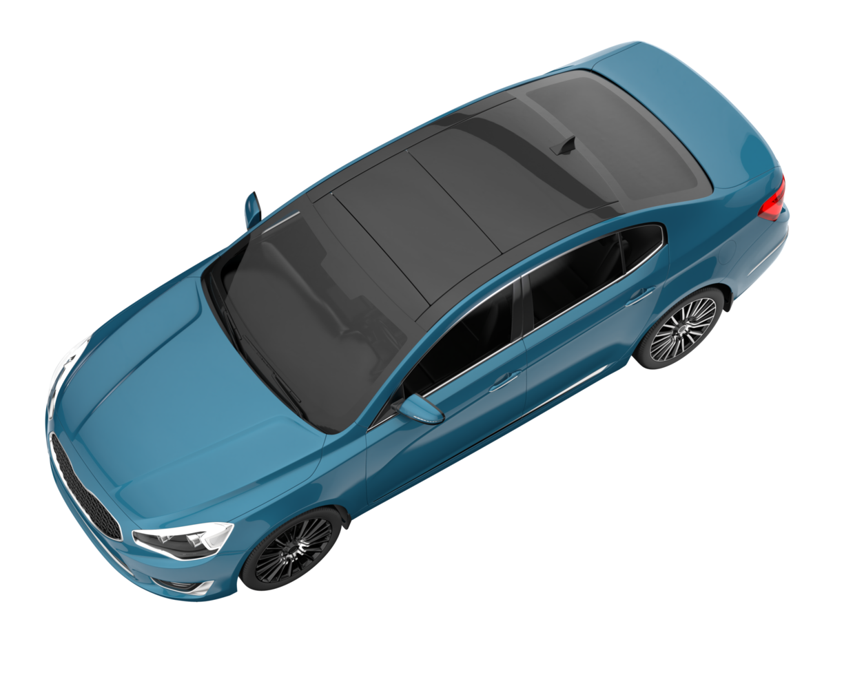 Modern car isolated on transparent background. 3d rendering - illustration png