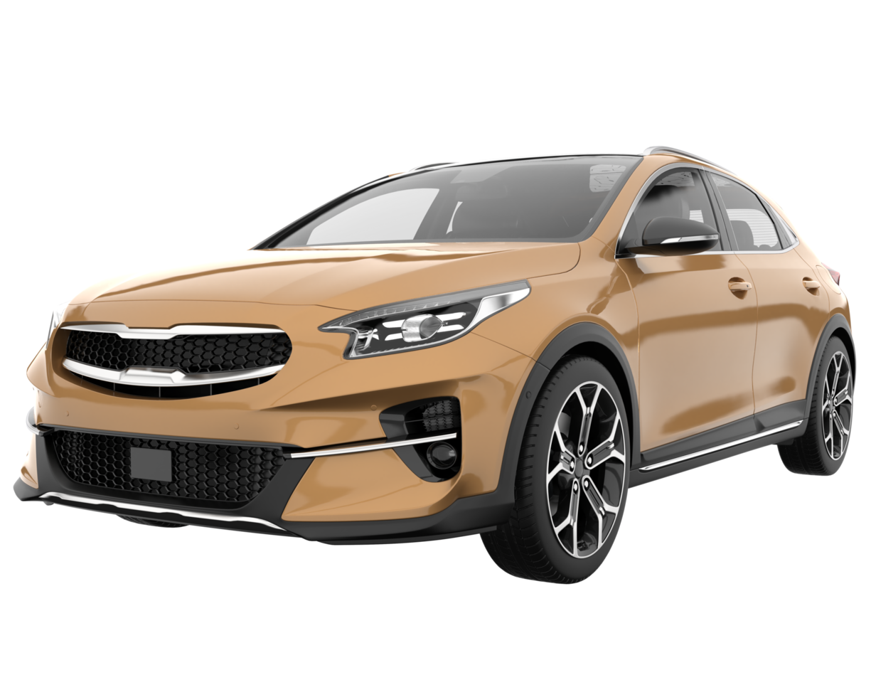 Modern car isolated on transparent background. 3d rendering - illustration png