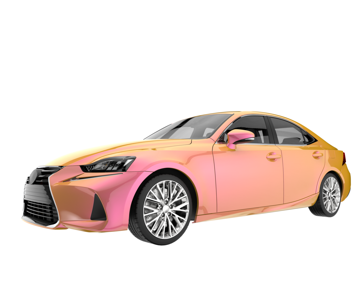 Modern car isolated on transparent background. 3d rendering - illustration png