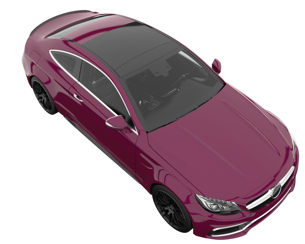 Modern car isolated on transparent background. 3d rendering - illustration png