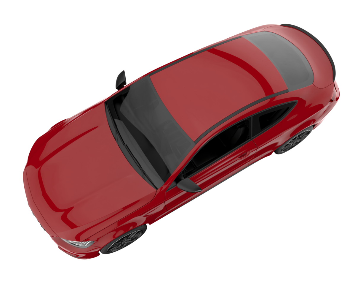 Modern car isolated on transparent background. 3d rendering - illustration png