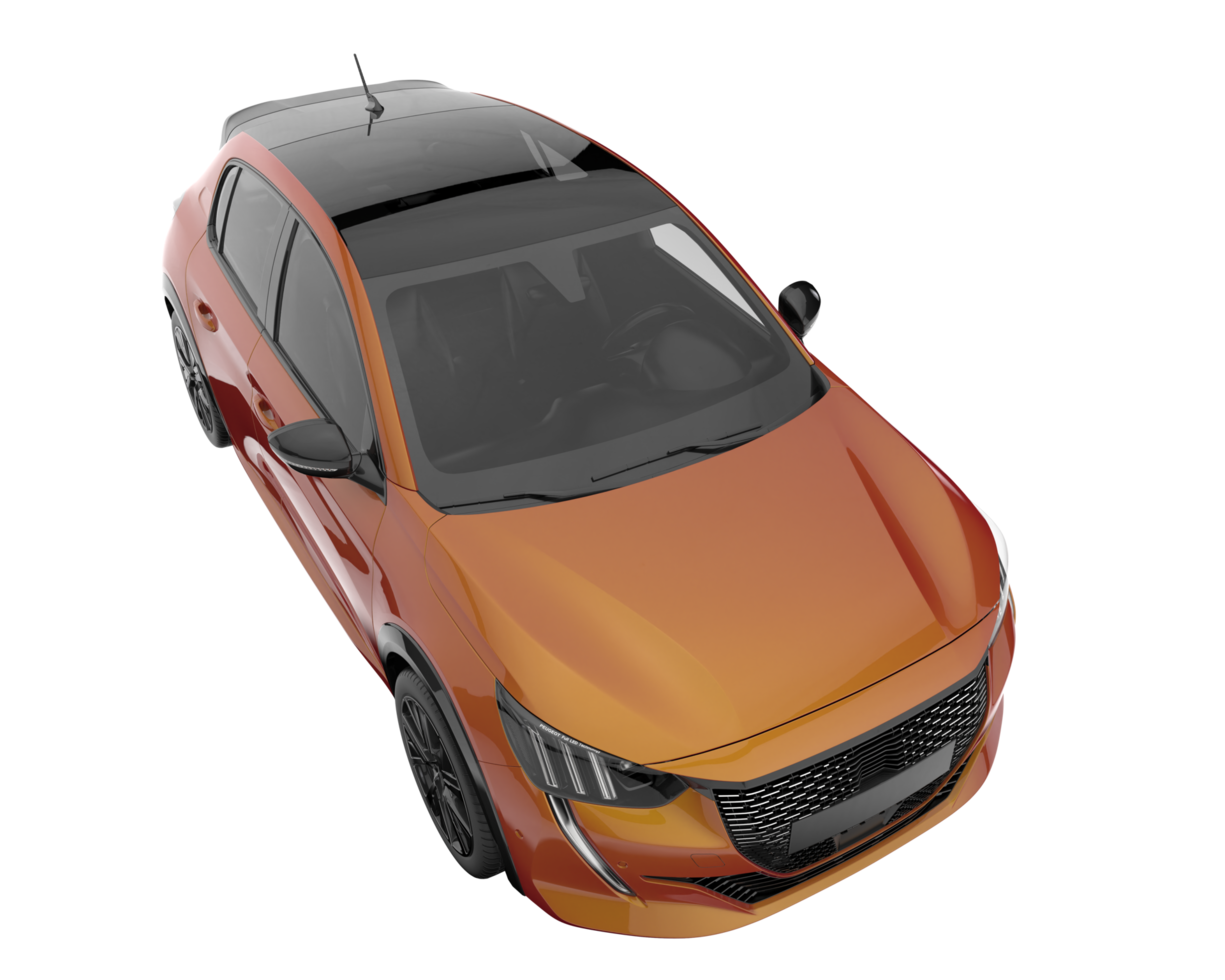 Modern car isolated on transparent background. 3d rendering - illustration png