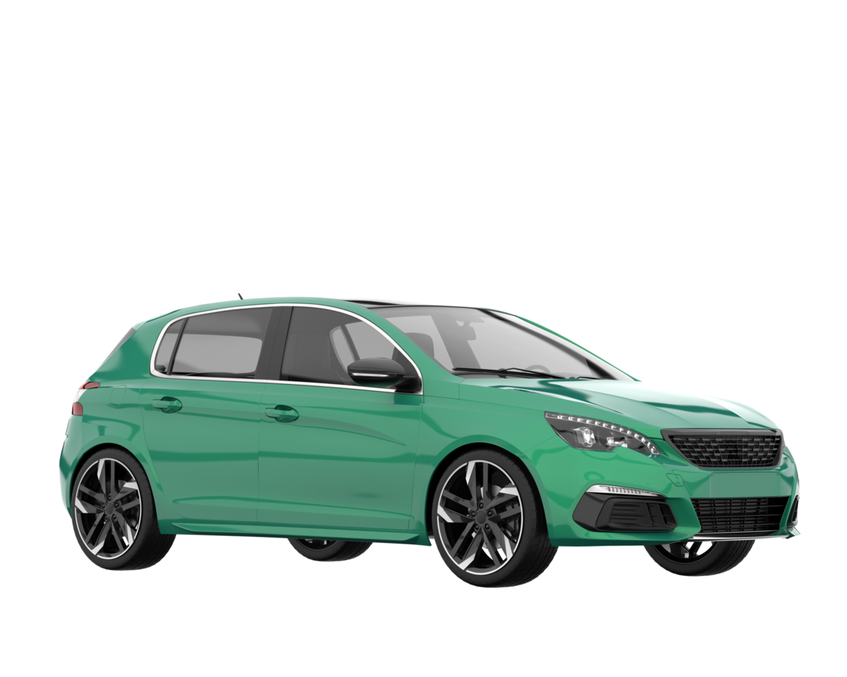 Modern car isolated on transparent background. 3d rendering - illustration png