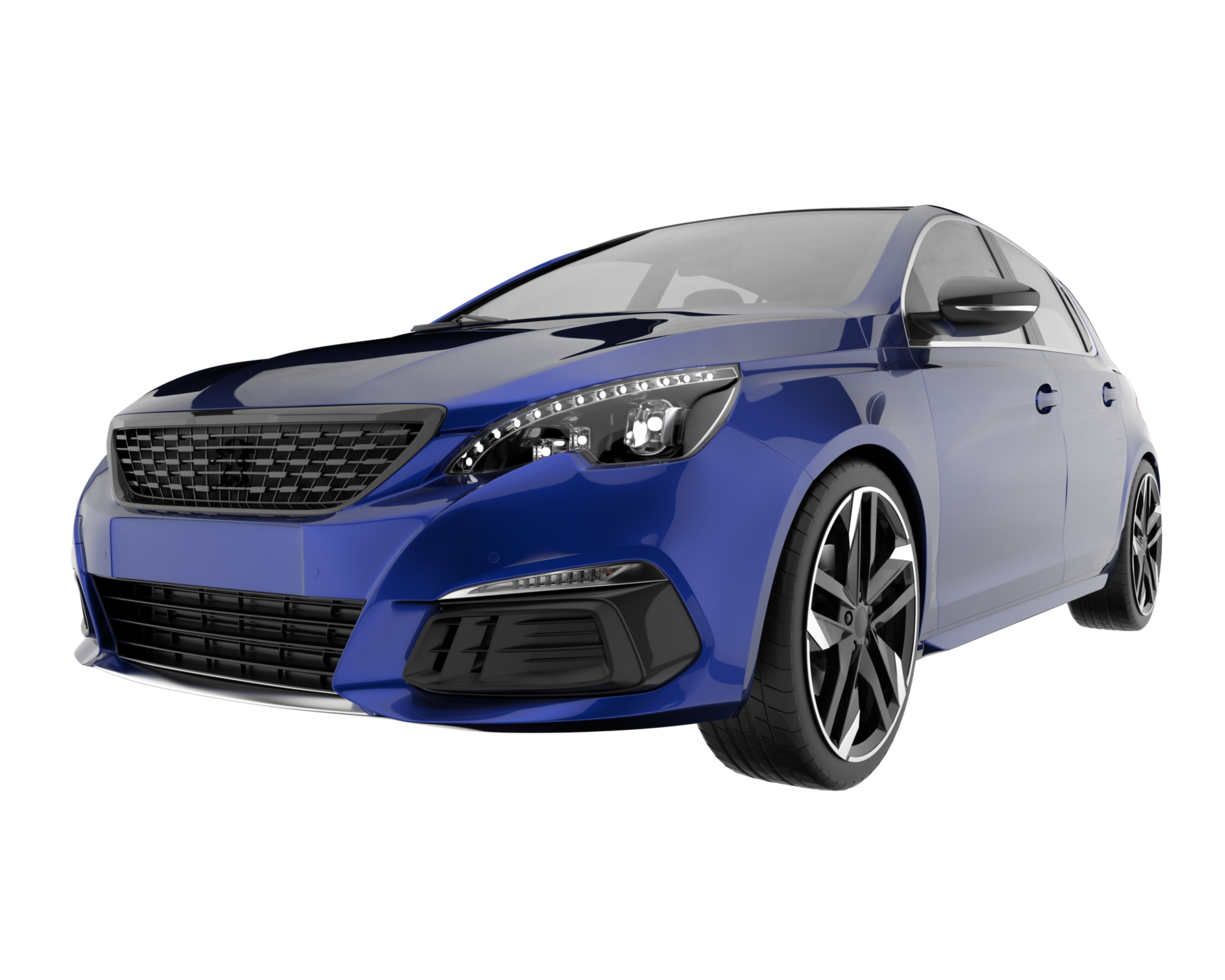 Modern car isolated on transparent background. 3d rendering - illustration png