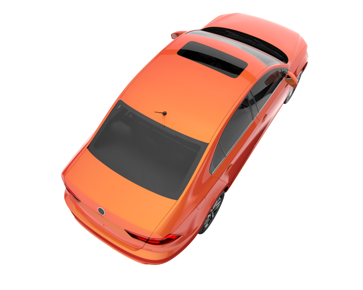 Modern car isolated on transparent background. 3d rendering - illustration png