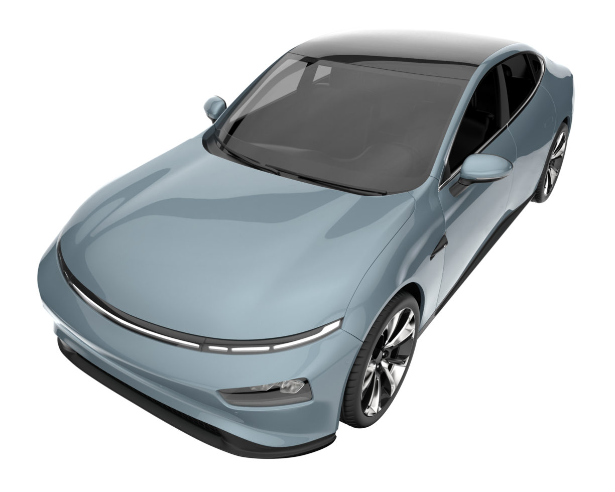 Modern car isolated on transparent background. 3d rendering - illustration png