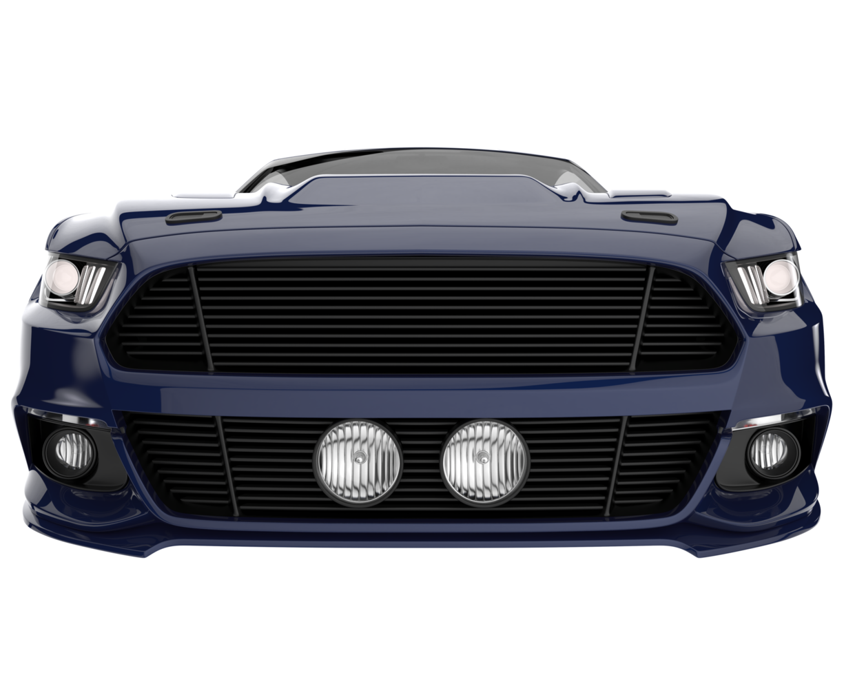 Muscle car isolated on transparent background. 3d rendering - illustration png