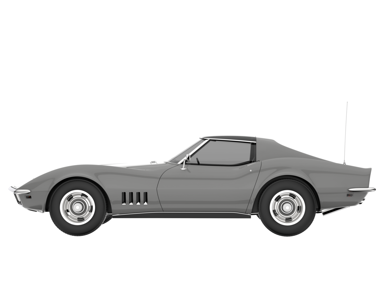 Muscle car isolated on transparent background. 3d rendering - illustration png