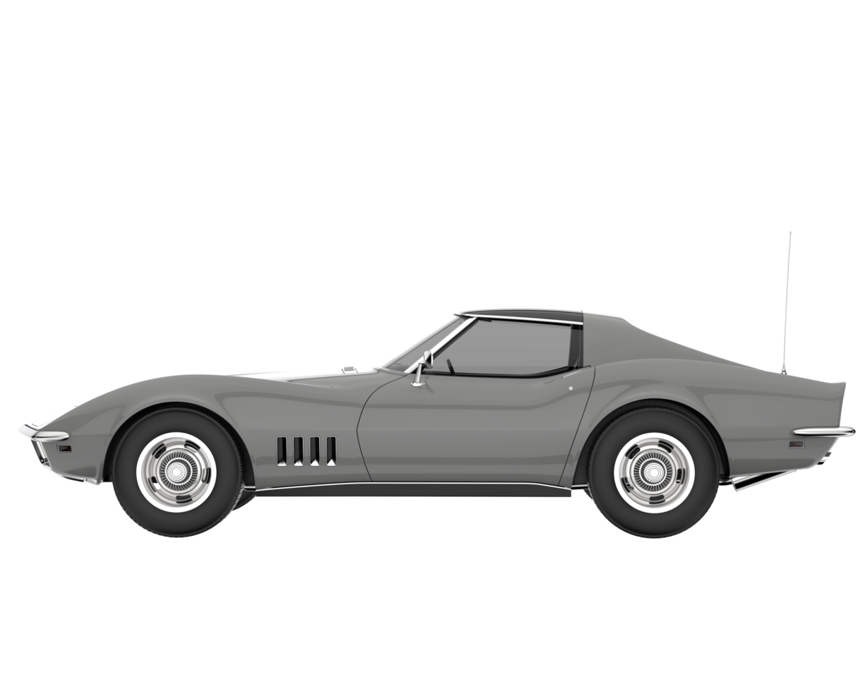 voiture de muscle isolée sur fond transparent. rendu 3d - illustration png