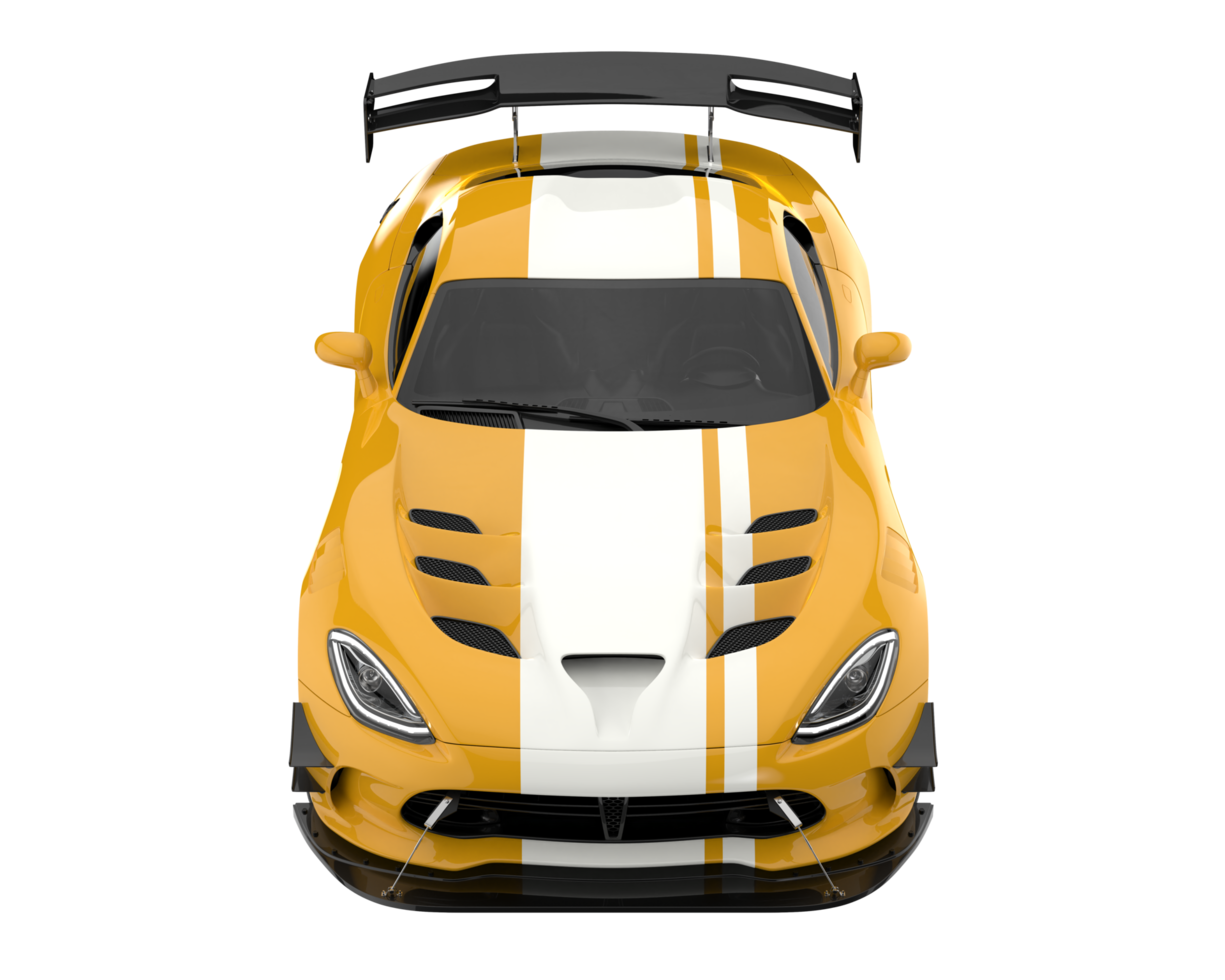 Muscle car isolated on transparent background. 3d rendering - illustration png