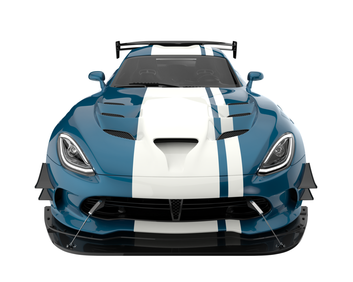 Muscle car isolated on transparent background. 3d rendering - illustration png