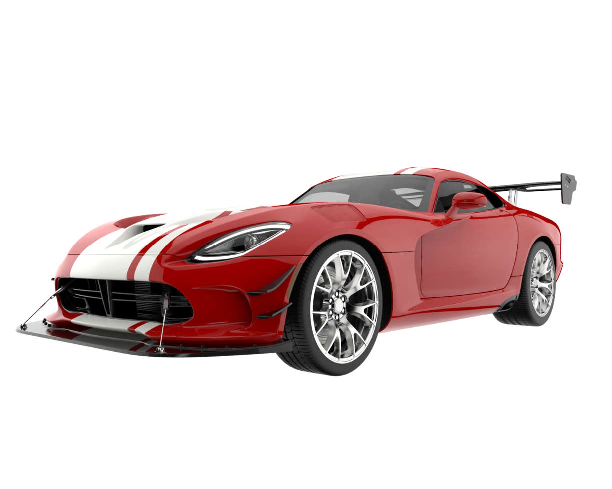 Muscle car isolated on transparent background. 3d rendering - illustration png