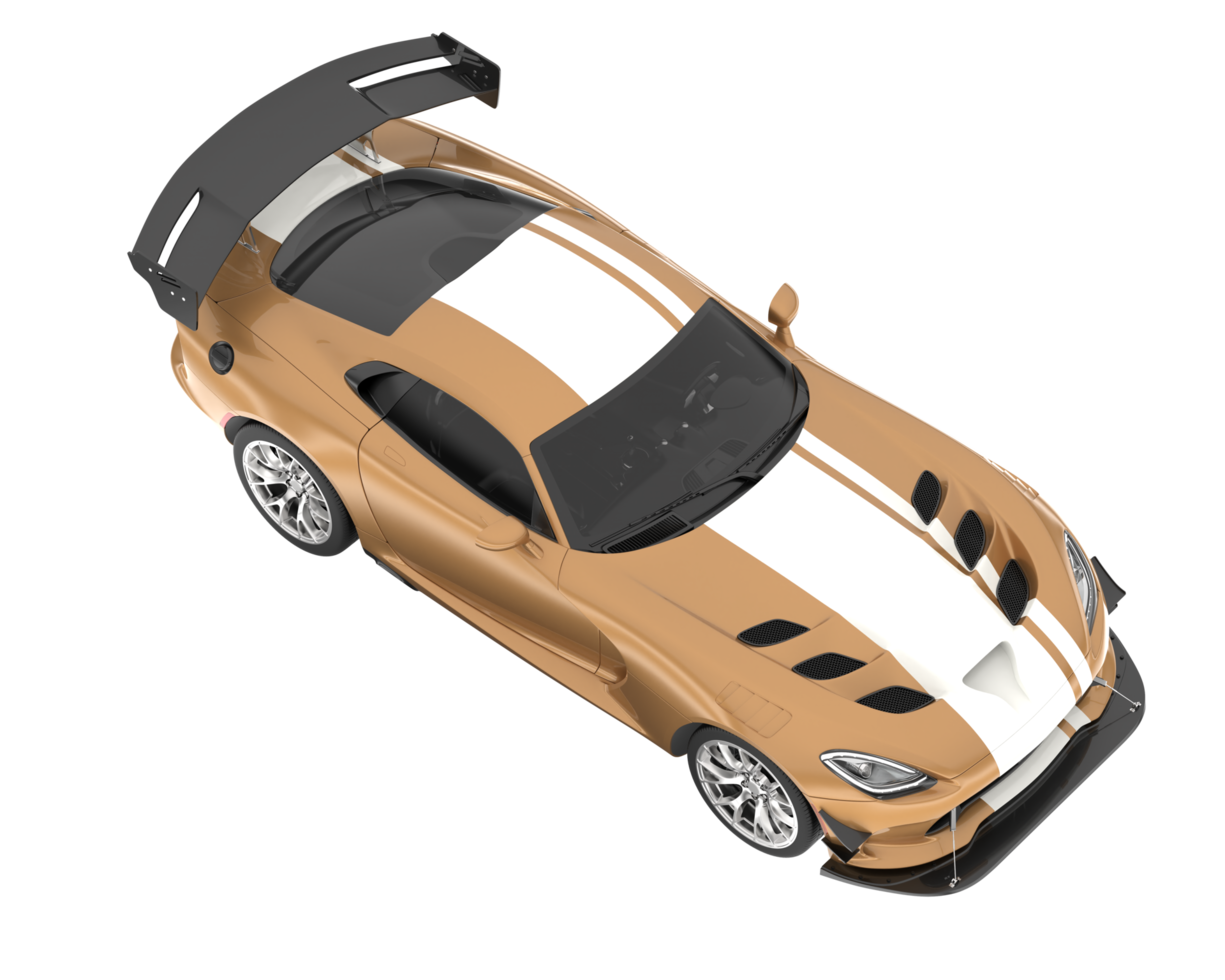 Muscle car isolated on transparent background. 3d rendering - illustration png