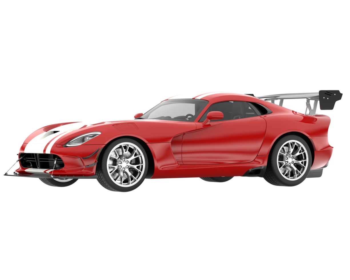 Muscle car isolated on transparent background. 3d rendering - illustration png